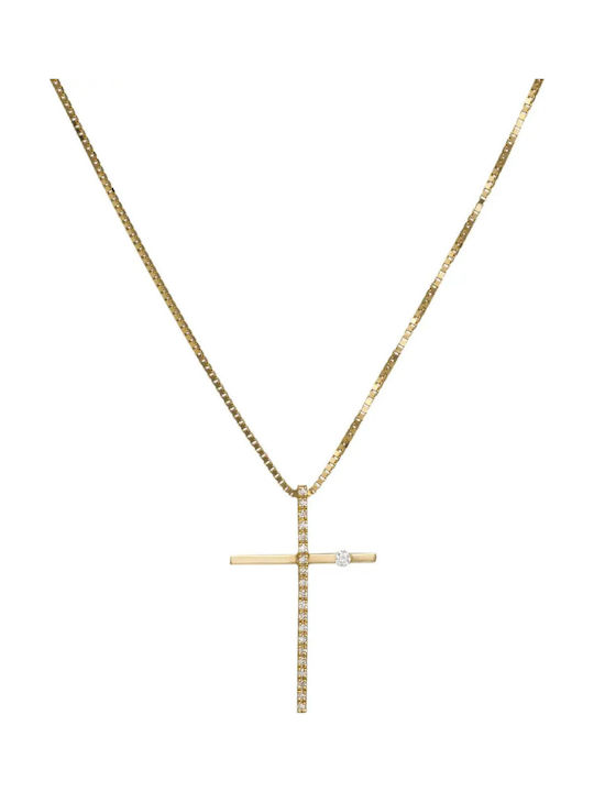 Women's Gold Cross 18K with Chain