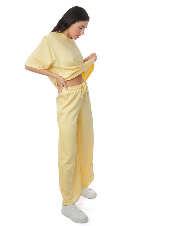 Yellow Set Trousers Blouse