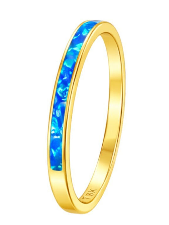 Xryseio Women's Spinner Ring with Stones Silver Gold Plated