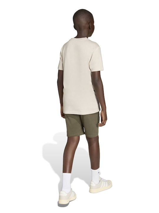 adidas Παιδικό Σετ με Σορτς Μπεζ 2τμχ adidas Παιδικό Σετ με Σορτς Μπεζ 2τμχ