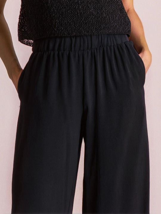 Women's Pantaloons with Rubber Band Black