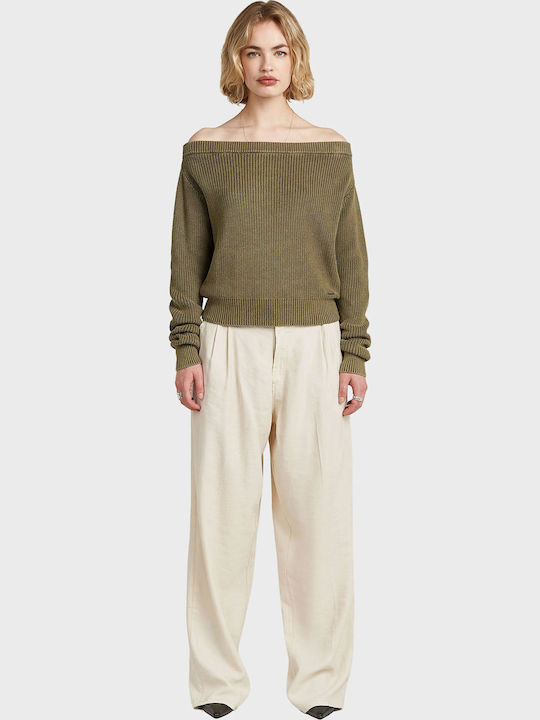 Pantaloni Chino Damă Ecru