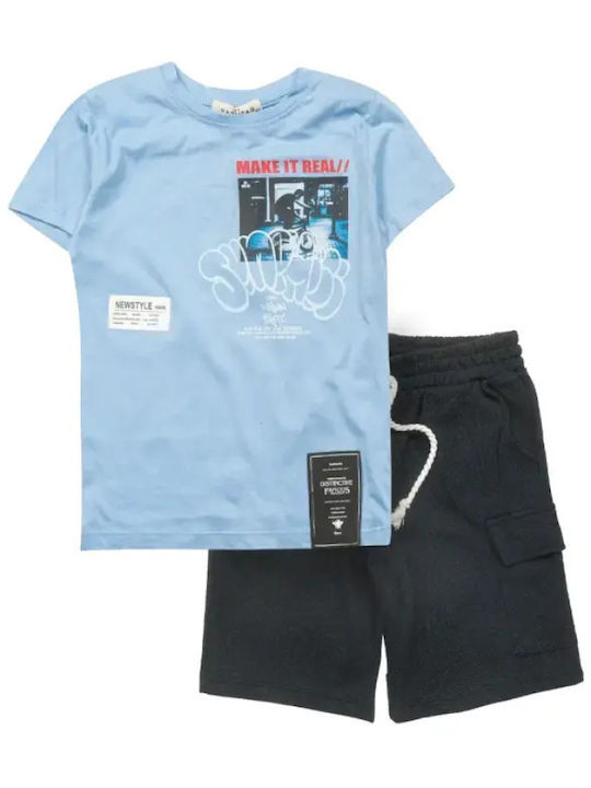 Kinder-Set mit Shorts Sommer 2Stück Sky Blue