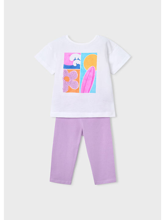 Kinder-Set mit Leggings Sommer 2Stück Lilac