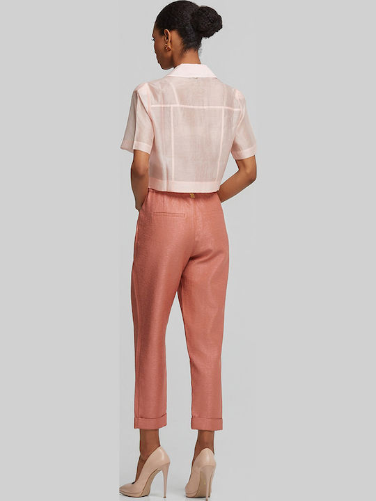 Women's High Rise Chino Trousers Terracotta