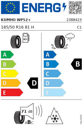 Kumho 185/50R16 81H Зимна Автомобилна Гума