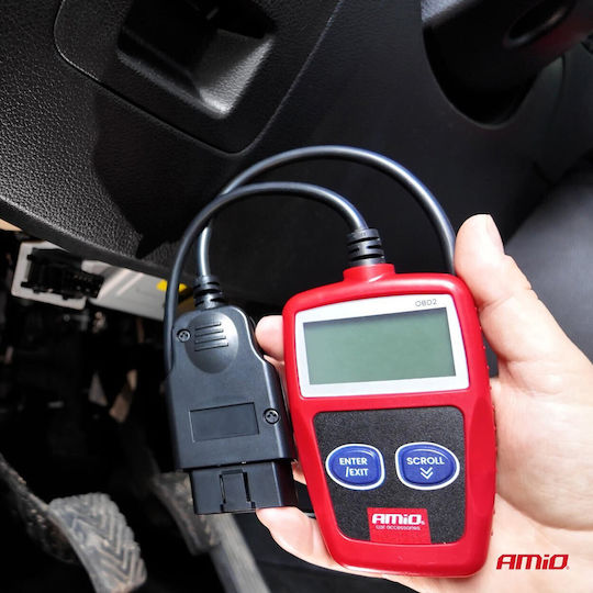 Amio Диагностично Устройство За Автомобили Obd 2 Тип V300 Работно Напрежение 8-18v Lcd Екран 128x64 Пиксела Леки Автомобили-1 Бр 04729/am 04729/am