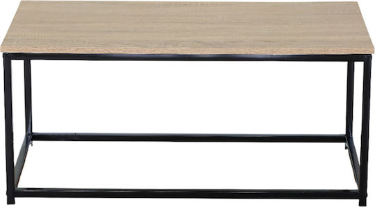 Rectangular Central Wooden Coffee Table Natural Wood Shade W90xL48xH40.5cm