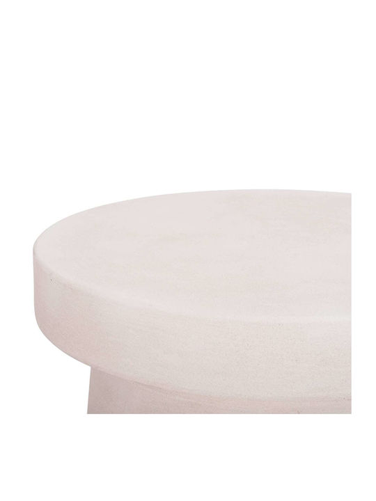 Round Central Coffee Table Wooden Ecru Color M80xL80xH35cm