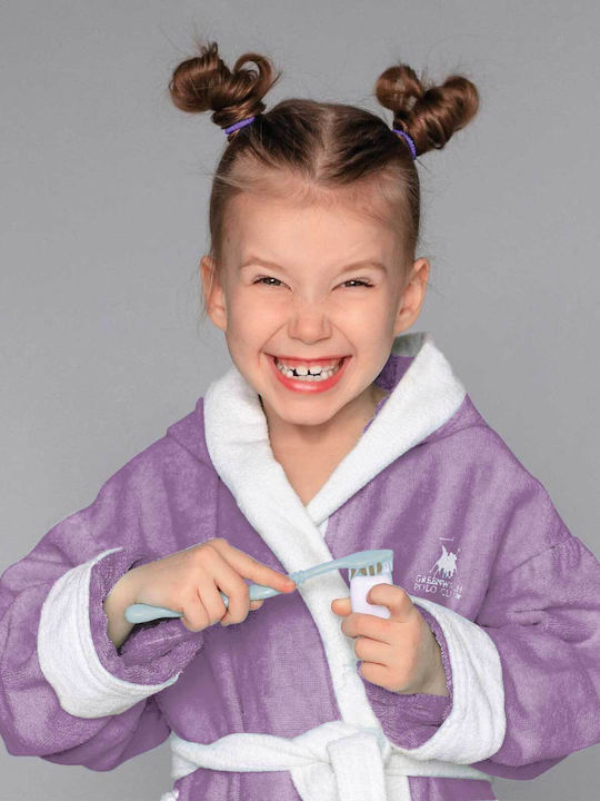 Greenwich Polo Club Kids Bathrobe Essential 8620 Purple Hooded