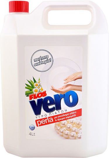 Flos La Perla Χαμομήλι & Αλόη Υγρό Απορρυπαντικό Πιάτων 4lt