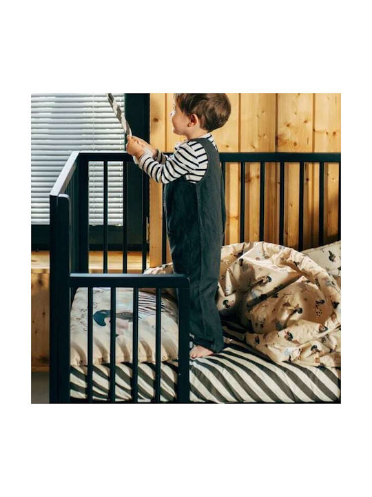 La Millou Stripes Baby Sheet Crib Cotton Fitted Brown 70x140cm