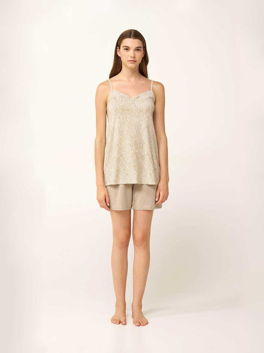 Vamp Καλοκαιρινό Babydoll Beige Taupe Vamp Καλοκαιρινό Babydoll Beige Taupe