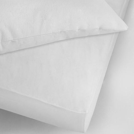 La Luna Protective Cover Semi-double Waterproof with Skirt Bamboo White 120x200+35cm