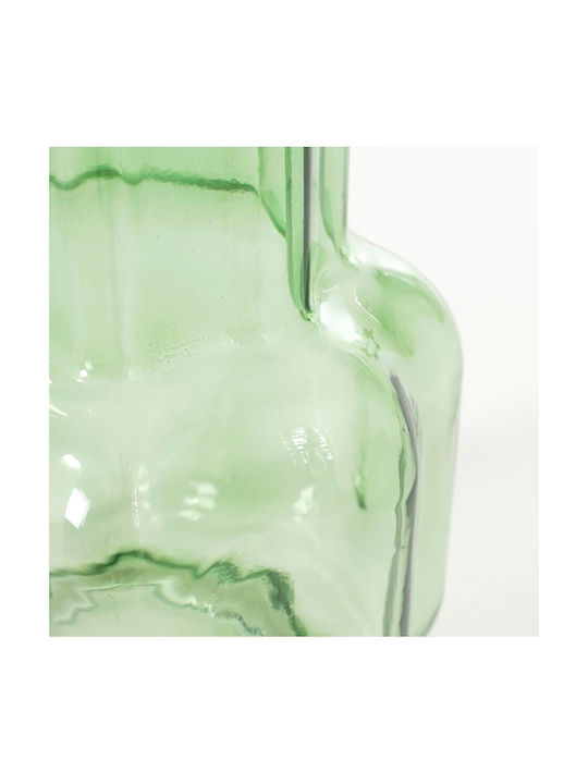 Atmosphera Decorative Vase Glass Green Diameter 14xHeight 25cm