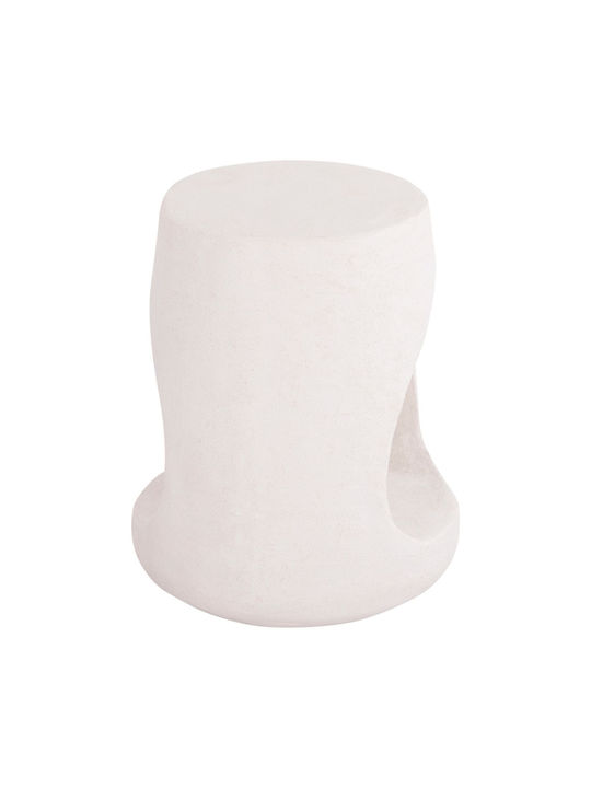 Stool For Living Room Plastic Santorini Υπολευκό Χρώμα