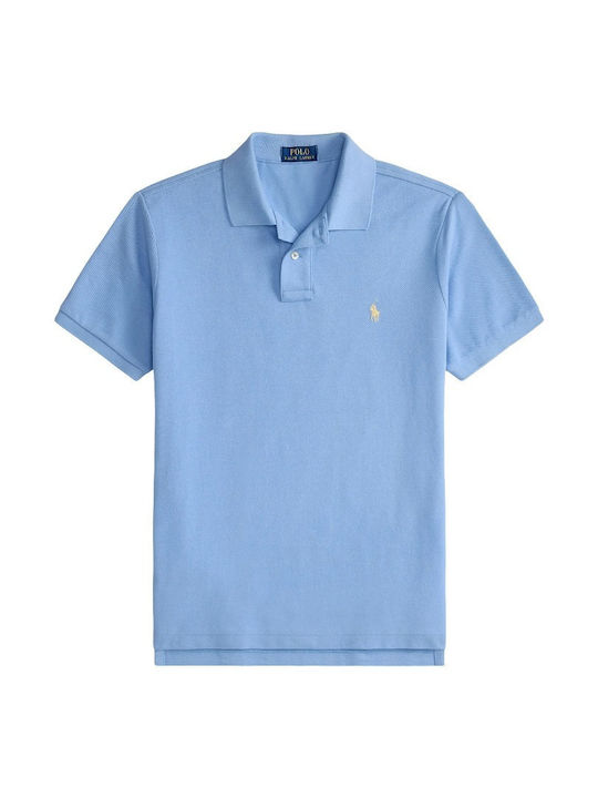 Custom Polo Мъжка Тениска С Къс Ръкав Светлосин