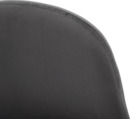 Leonardo Dining Room Velvet Chair Grey 45x53x85cm 4pcs