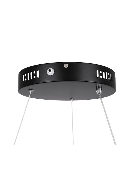 kelvo Nemesis Black LED Pendant Ceiling Light with Adjustable Warm to Cool White Light 100x100cm