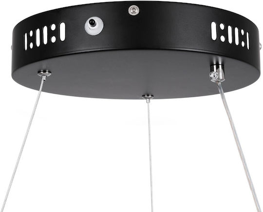 kelvo Nemesis Κρεμαστό Φωτιστικό Μαύρο LED με Ρυθμιζόμενο Λευκό Φως 100x100εκ.