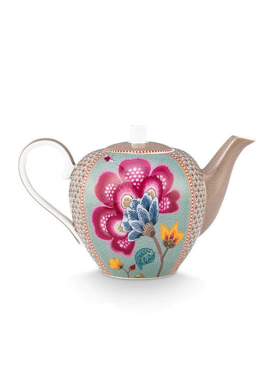 PiP Studio Blooming Tales Fantasy Teapot Ceramic Gray