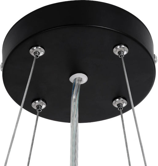 kelvo Barchetta Black LED Pendant Ceiling Light with Adjustable Warm to Cool White Light 48x48cm