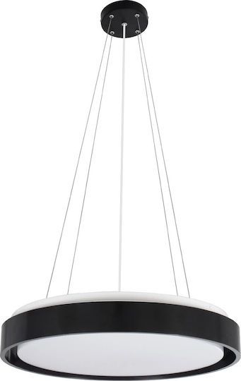 kelvo Barchetta Black LED Pendant Ceiling Light with Adjustable Warm to Cool White Light 48x48cm