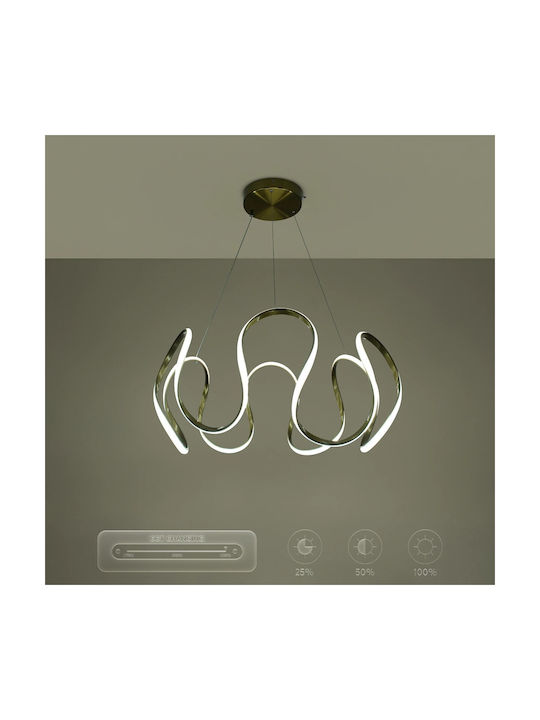 kelvo Tarantula Ceiling Light Gold LED With Adjustable Warm To Cool White Light 78x78x31.5cm