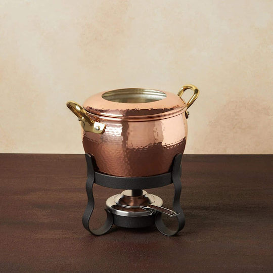 Ruffoni Electric Stainless Steel Fondue Pot Brown 13x13x13cm