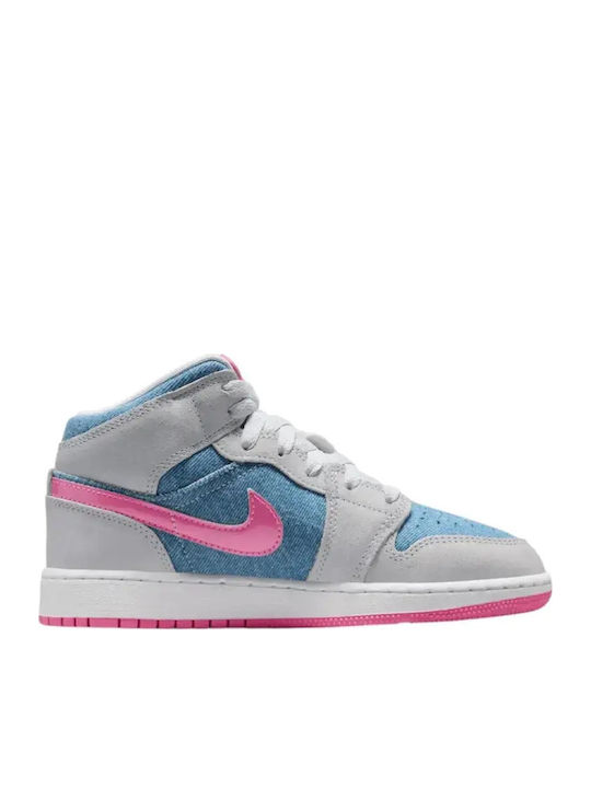 Air  1 Mid Se Kids Sneakers High Blue