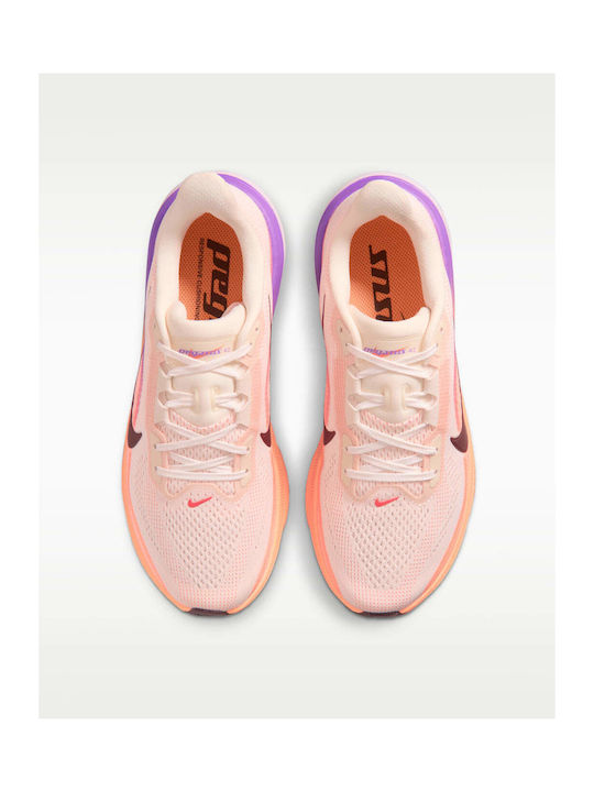 Pegasus 42 Women's Sport Shoes Running Chalk Orange Pulse Bright Violet Tattoo