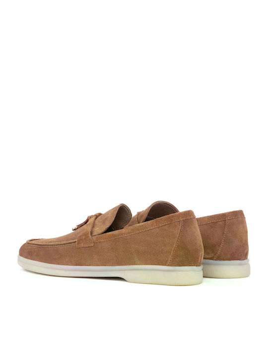 Δερμάτινα Ανδρικά Loafers σε Ταμπά Χρώμα