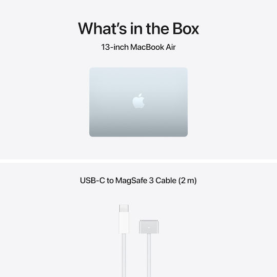 Apple MacBook Air 13.6" IPS Retina Display (M5-10-Core/16GB/512GB SSD/8-Core GPU) Sky Blue (GR Keyboard)