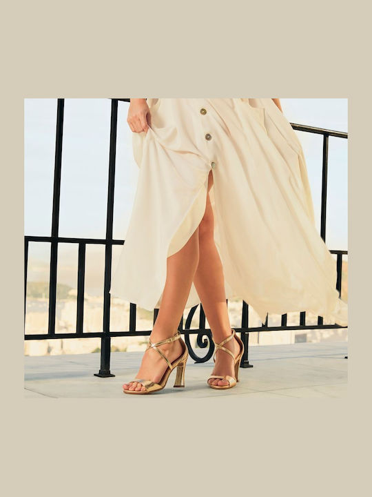 Anatomische Goldene Damen Sandalen