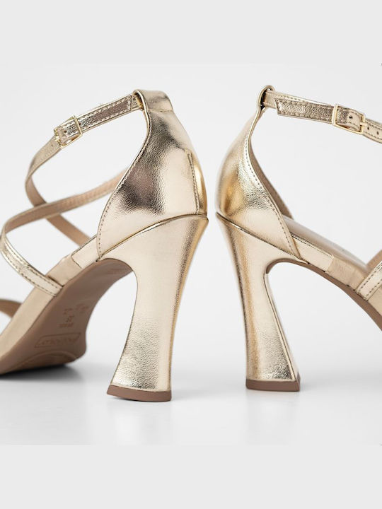 Anatomische Goldene Damen Sandalen