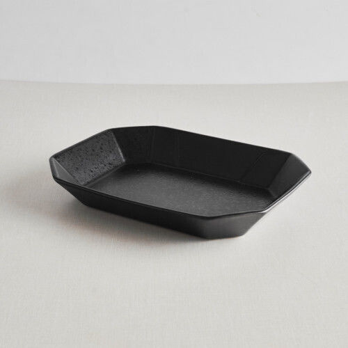 Raki Street Piatelă De Servire Ceramică Neagră 22.3x17.3cm