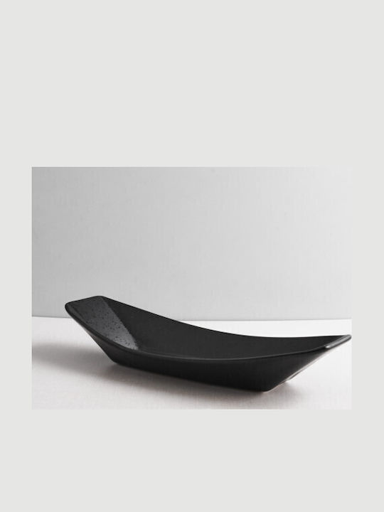 Raki Street Piatelă De Servire Ceramică Neagră 30.6x11.6cm
