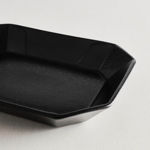 Raki Street Piatelă De Servire Ceramică Neagră 22.3x17.3cm