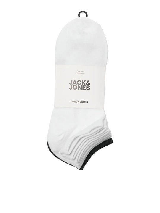 Jack & Jones Herren Socken Weiß-Schwarz-Grau 7er Pack