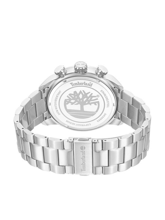 Timberland Henniker Ii Men's Watch 46mm Chronograph Battery with Silver Stainless Steel Bracelet