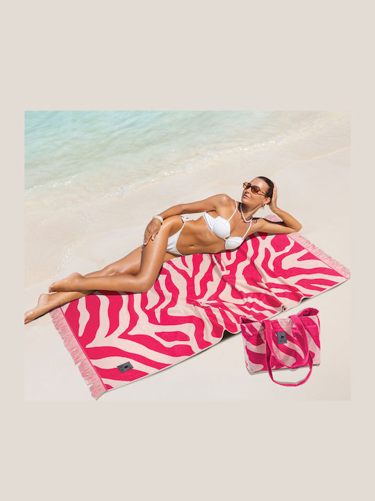 Greenwich Polo Club Fuchsia Terrycloth Beach Bag