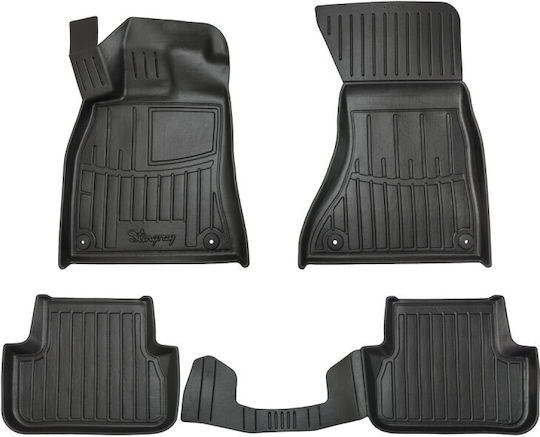 Race Action Car Mats Audi A4 B8 2007-2015 4-Door/5-Door Rubber Raised Sides Protective Fasteners Passenger Cars 5 Pieces 5030045/st