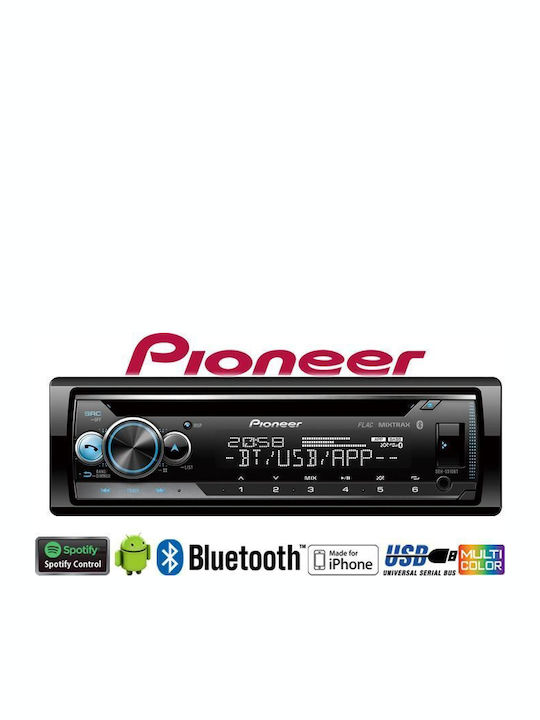 Pioneer Ηχοσύστημα Αυτοκινήτου 1DIN (Bluetooth/USB/CD) με Αποσπώμενη Πρόσοψη