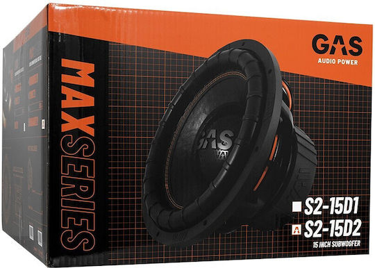 Gas Audio Power MAX S2-15D2 Subwoofer Αυτοκινήτου 15" 5000W RMS