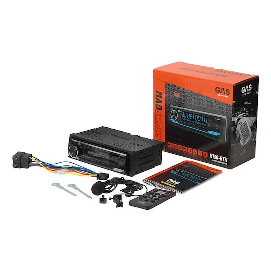Mad M130-btn Gas Audio Head Unit 1-din 2v 6 Preouts Detachable Front Panel