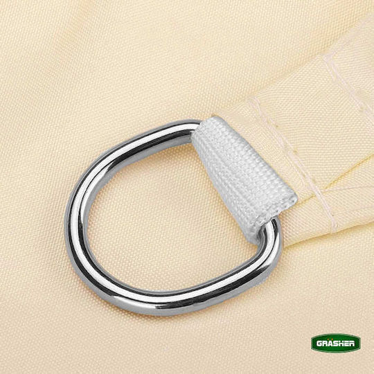 Grasher Square Shade Sail White With Hoops & With PU Coating 3x4m 180gr/m²