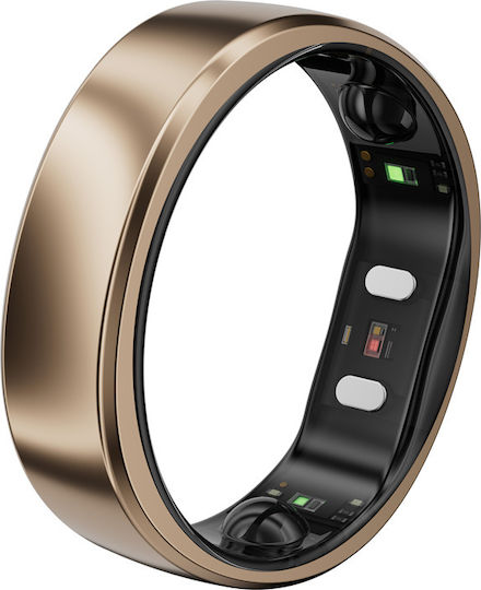 RingConn Gen 2 Air Intelligente Ring 19mm Wasserdicht mit Herzfrequenzsensor Dune Gold