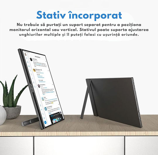 Arzopa Monitor Portabil HDR Touch 15.6" FHD 1920x1080