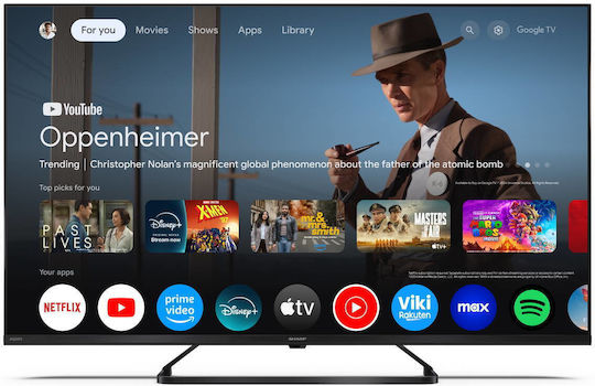 Sharp Smart Τηλεόραση 43" 4K UHD QLED 43HP6265E HDR (2025)