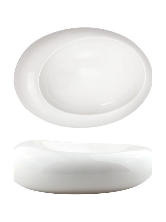 Raki White Porcelain Serving Platter White